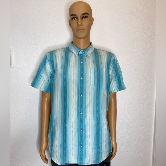 PrAna Hiking Fishing Outdoors Button Down Shirt Men's Size L Organic Cotton EUC - Picture 2 of 13